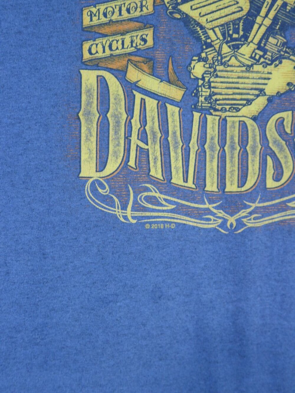 Harley Davidson 2018 Edmonton Alberta Biker Tee Graphic Blue Mens 3XL - Picture 4 of 7